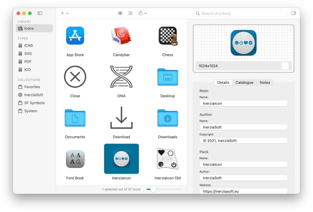 All your icons, organized and beautiful as they are.