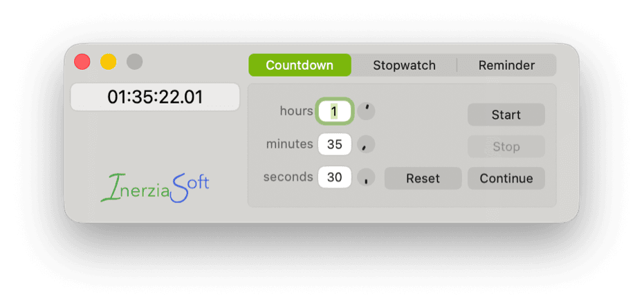 Precise, reliable and lightweight countdown