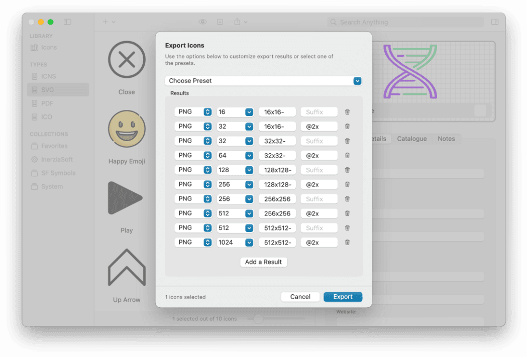 A powerful batch export for all your icons.